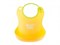 Нагрудник ROXY-KIDS мягкий с кармашком и застежкой, желтый - фото 21222