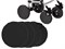 Чехлы на колёса для коляски с поворотными колёсами (цвет черный). - фото 22106