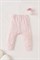 К 4718/маленькие ромашки на св.розовом брюки для девочки ясельного возраста - фото 38784
