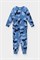 К 1561/геометрический камуфляж на синем пижама детская (фуфайка дл.рукав, брюки)  - фото 40467