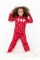К 1613/первые снежинки на красном пижама детская (фуфайка дл.рукав, брюки)  - фото 53793