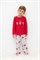 К 1607/кармин,дед морозы с подарками пижама детская (фуфайка дл.рукав, брюки)   - фото 55129