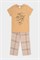 К 1599/темно-бежевый,текстильная клетка пижама детская (фуфайка, брюки)   - фото 55137