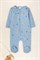 К 6192/зимние домики на пыльно-синем комбинезон для мальчика ясельного возраста   - фото 57399