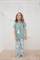 К 1624/турмалин,текстильная клетка пижама детская (фуфайка, брюки)  - фото 58376
